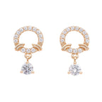 Rose Gold Drop Earrings for Women & Girls