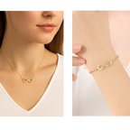 Infinity Love Necklace & Bracelet Value Set for Girls|Anti Allergy| Anti Tarnish| Valentine Gift