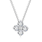Trendy Silver Plated Floral Drip Pendant