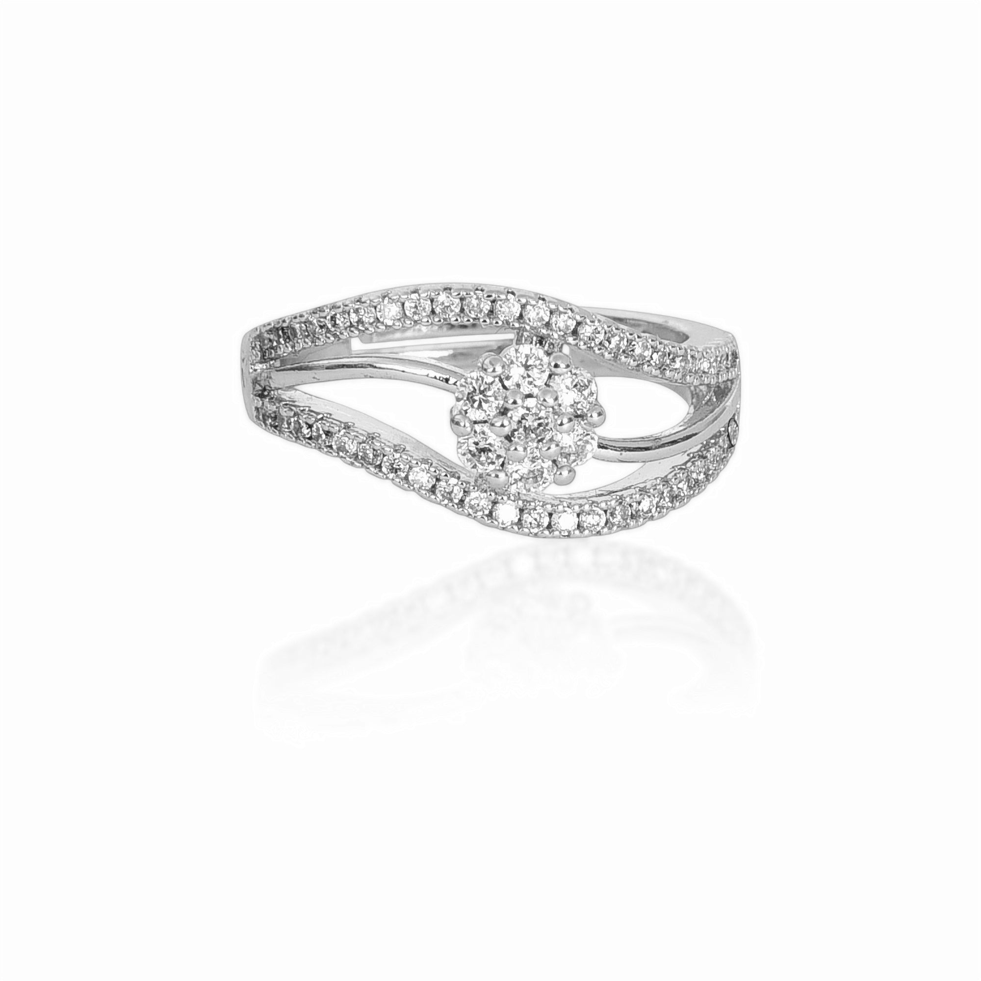 Silver Plated Finger Ring for Women and Girls