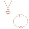 Rose Gold Romantic Floral Jewelry Set
