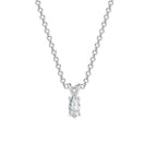 Solitaire Pendant with Silver Plated Chain for Women