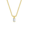 Solitaire Pendant with Gold Plated Chain