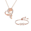 Rose Gold Floral Heart Pendant