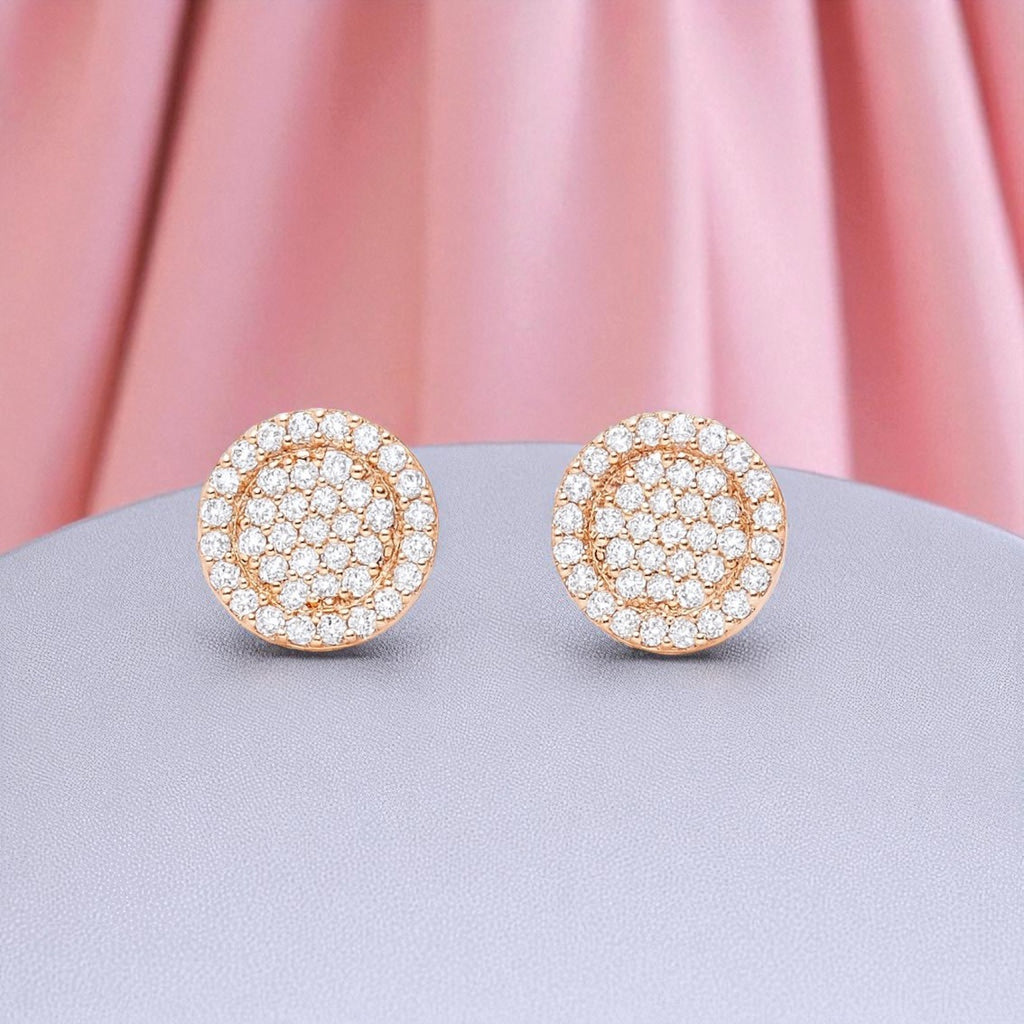Rose Gold Plated  Stud Earrings for Women & Girls