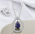 Silver Plated White Cubic Zirconia Studded Pendant for Women