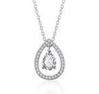 Rose Gold Plated White Cubic Zirconia Studded Pendant for Women