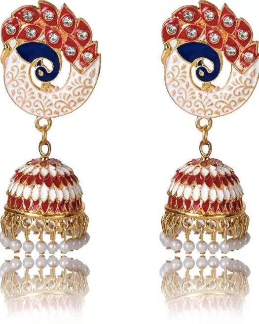 Party & Wedding Collection Peacock Shape Jhumka Earrings for Women and Girls