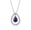 Silver Plated White Cubic Zirconia Studded Pendant for Women