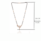 American Diamond Rose Gold Plated Designer Mangalsutra Pendant with chain for Girls and Women