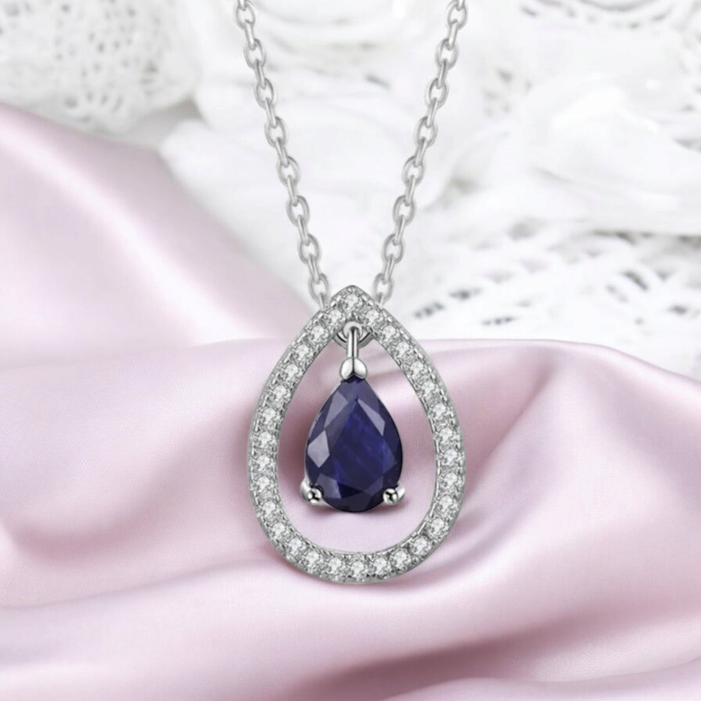 Silver Plated White Cubic Zirconia Studded Pendant for Women