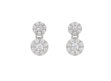 Silver Plated American Diamond Stone Studded | Anti Tarnish Jewellery Set for Women and Girls | Matching Earrings | Perfect for Weddings and Special Occasions