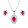 solitaire pendant set