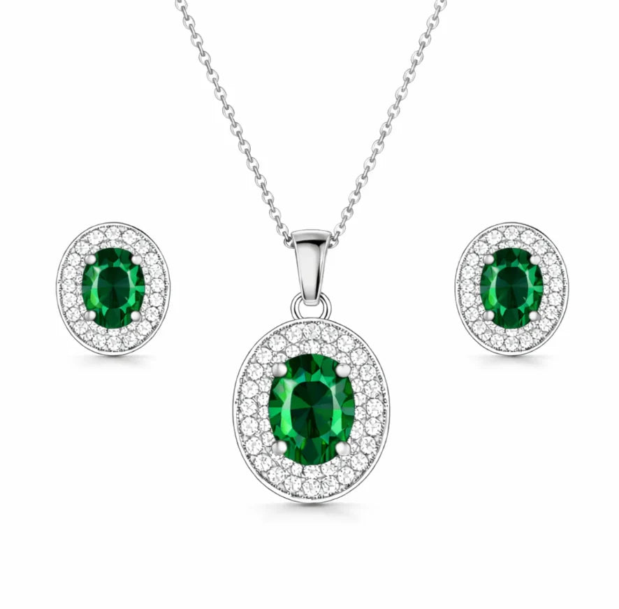solitaire pendant set