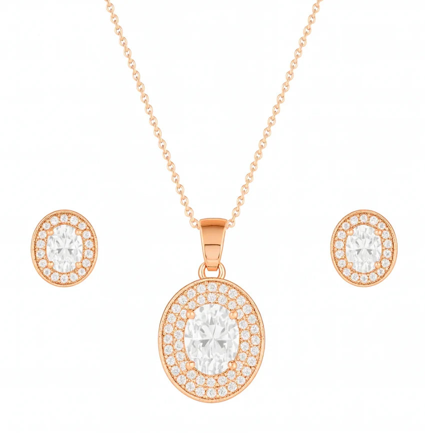 solitaire pendant set