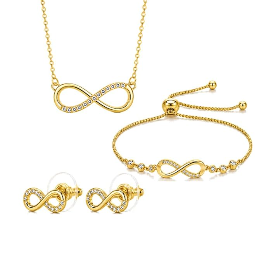 Rose Gold Infinity Jewellery set