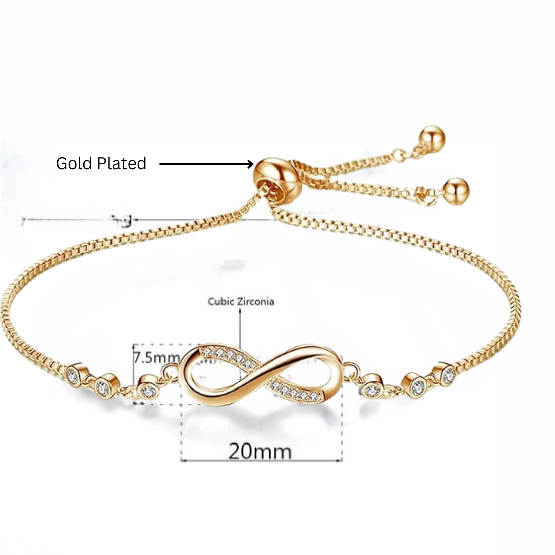 Infinity Love Bracelet for Girls|Anti Allergy| Anti Tarnish| Valentine Gift