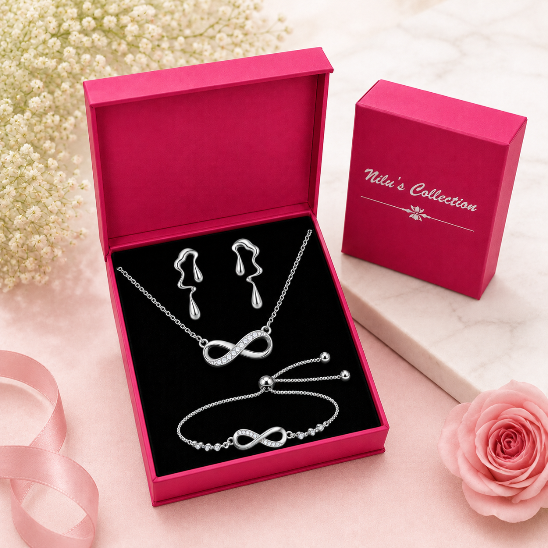 Infinity Love Jewellery Value Set for Women & Girls  |Valentine Gift
