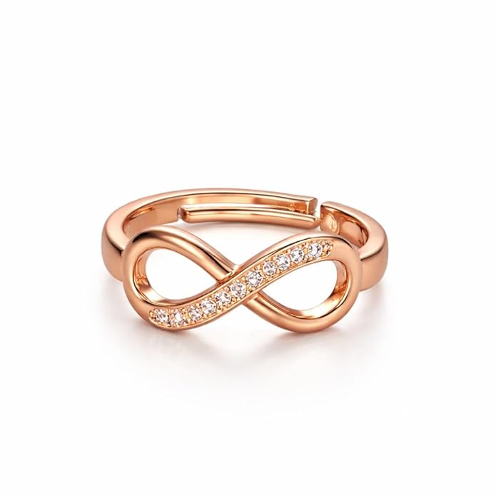 Silver Plated Infinity Ring For Women And Girls