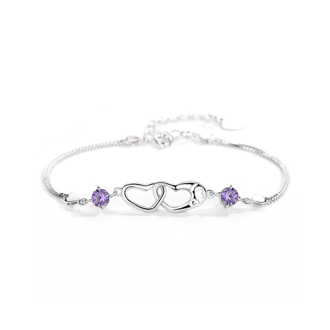 Bracelet perles Argent 925 avec breloque cœur & gravure Bracelet perles Argent 925 avec breloque cœur & gravure