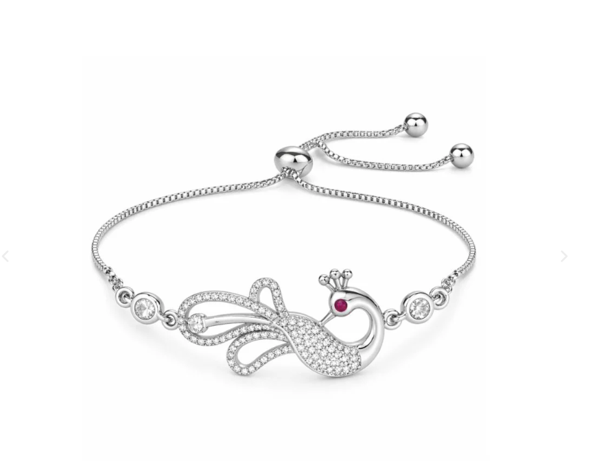 Rose Gold AD Peacock Bracelet