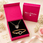 Blush Heart Rose Gold Stack Set