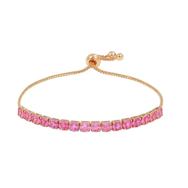 Trendy Tennis Adjustable Bracelet With American Diamond For Women & Girls | Anti- Tarnish | Anti- Allergy |Daily Wear (Ocean Blue)