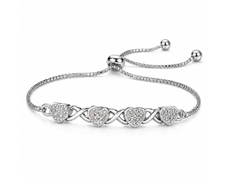 Rose Gold Plated Infinity Heart Bracelet