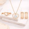Harmony Hues Rose Gold Plated Value Set of Pendant, Ring and Earrings| Valentine Gift