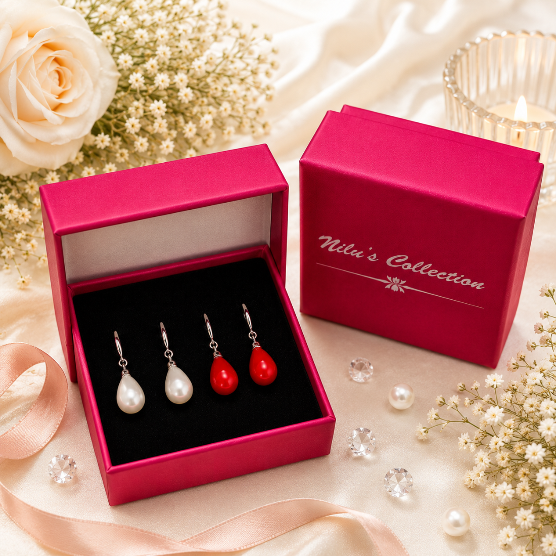Pearl Pop Value Set Drop Earrings for Women and Girl| Valentine Gift