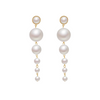 Nilu's Collection Trendy Elegant Big Simulated Pearl Dangle & Drop Earrings | Wedding, Formal event, Gift