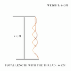 Spiral Threader Earrings for Women, Twisted Spiral Drop Dangle Earrings, Unique Minimal Everyday Earrings (Rose Gold)