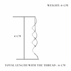 Spiral Threader Earrings for Women, Twisted Spiral Drop Dangle Earrings, Unique Minimal Everyday Earrings (Silver)