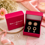Gentle Glow Value Set| Rose Gold Plated Earrings With American Diamond For Women & Girls