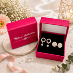 Gentle Glow Value Set| Rose Gold Plated Stud & Drop Earrings With American Diamond For Women & Girls