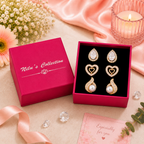 Weekly Rotation Studs| Rose Gold Plated Stud Earrings With AD Stone| Value Set For Women And Girls
