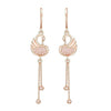 Rose Gold PlatedLatkan American Diamond Studded Drop Earrings for Women and Girls