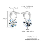 Trendy Silver Plated Zircon Stone Earring for Girls & Women