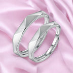 925 Silver Plated Romantic Imperial Crown & Cross Couple Ring for Men & Women