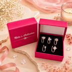 Rose Gold American Diamond Non Piercing Nose Pin