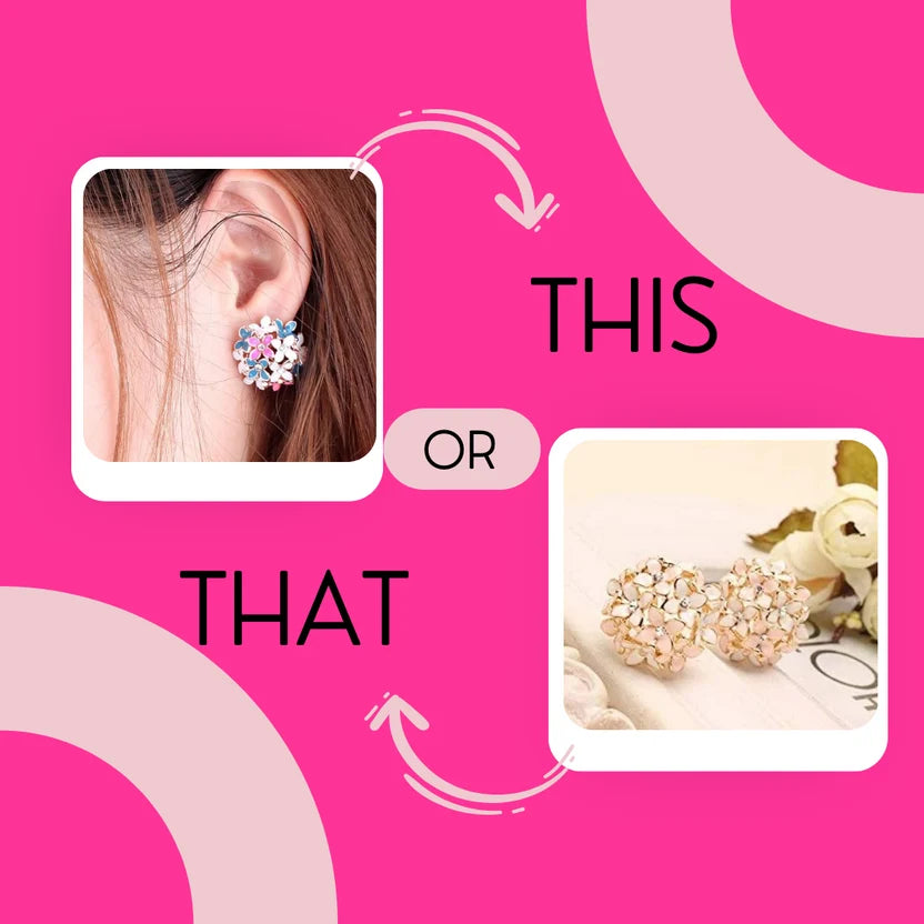 Floral bloom stud earrings