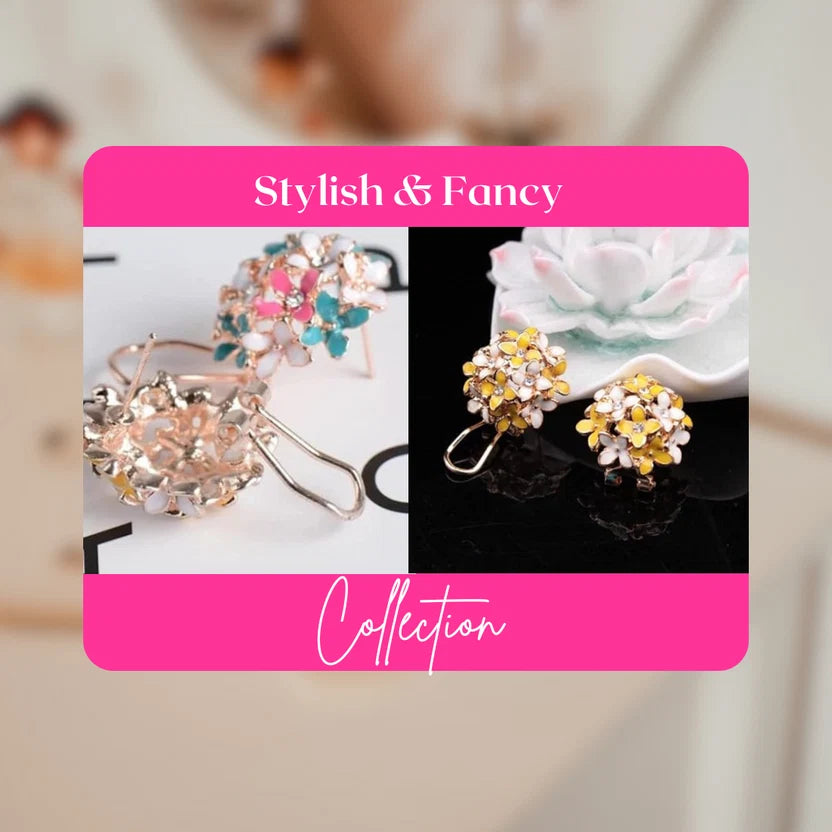 Floral bloom stud earrings