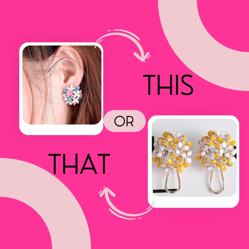 Floral bloom stud earrings
