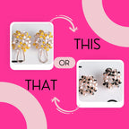 Floral bloom stud earrings