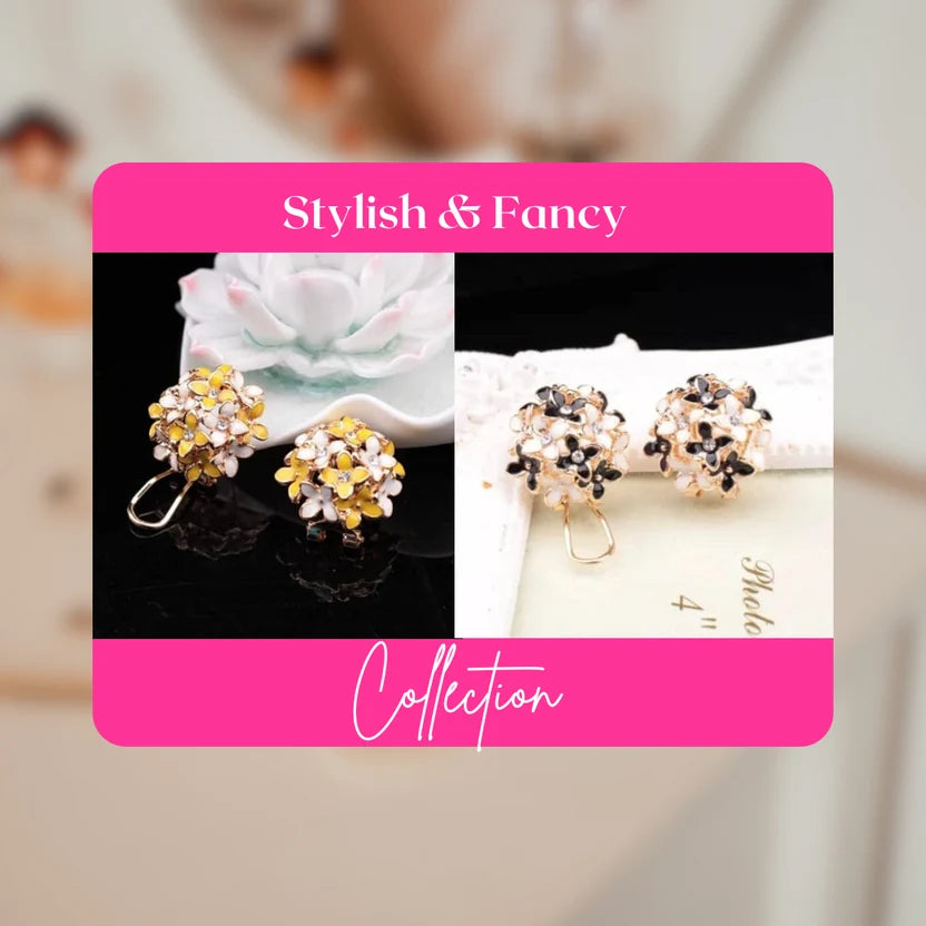 Floral bloom stud earrings