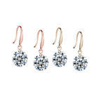 Minimalist Combo Solitaire Drop Earrings