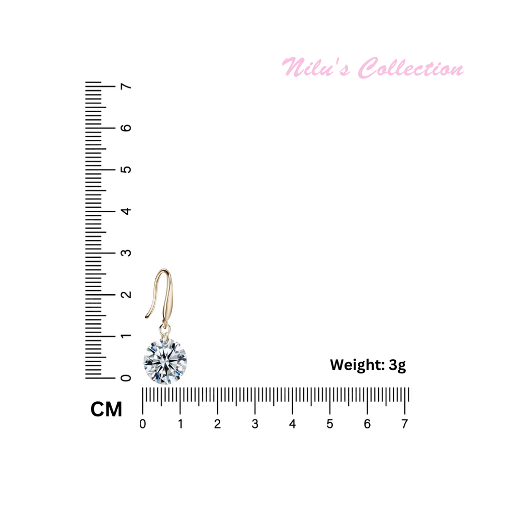 Minimalist Combo Solitaire Drop Earrings