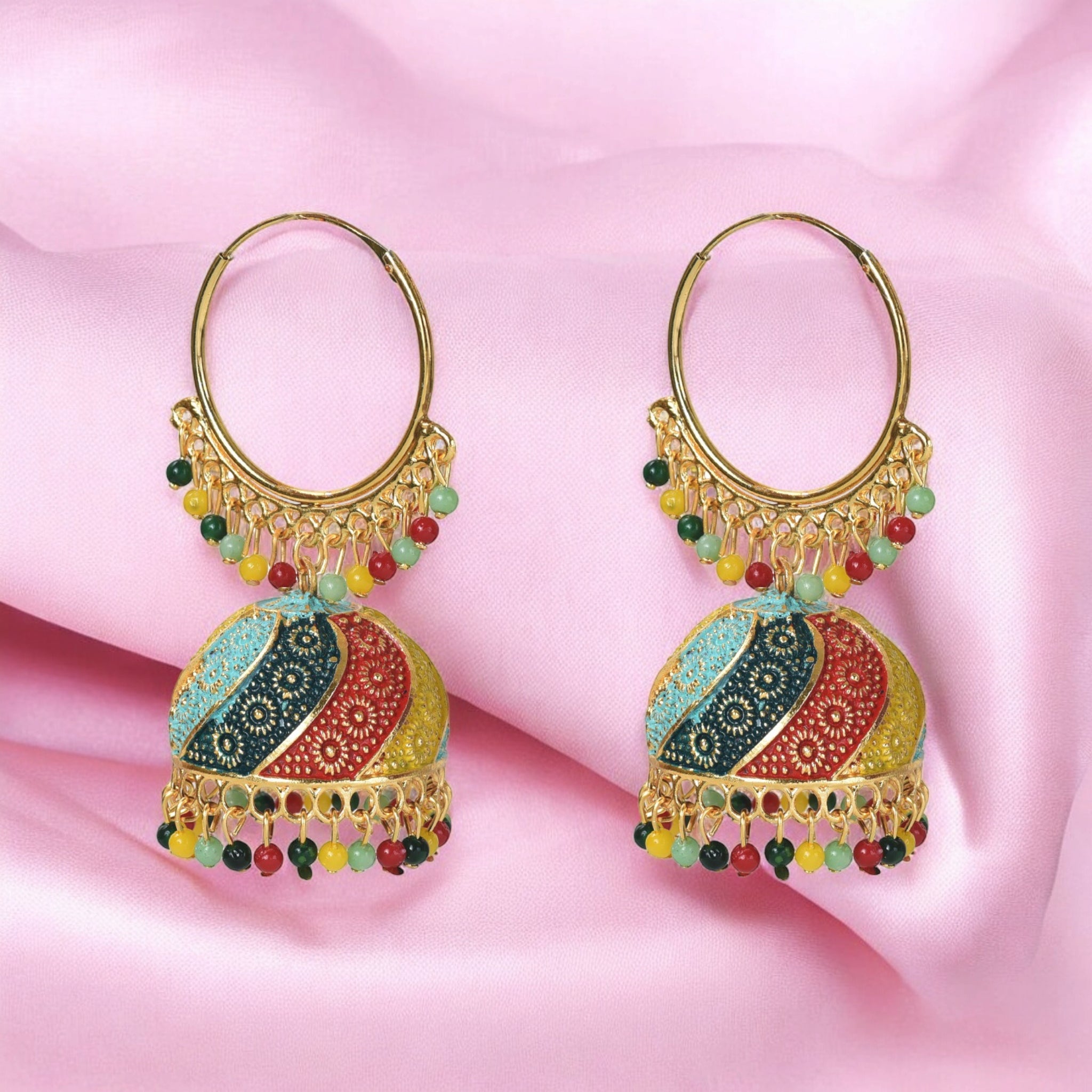 Multi Colour Jhumka Earring for Women and Girls| Ethnic| All Ocassion