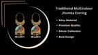 The Bloom Set| Value Set| Oxidised Jhumka Earrings| Ethnic Jhumki Collection for Women and Girls
