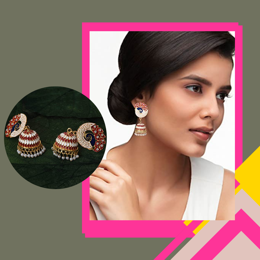 The Bloom Set| Value Set| Oxidised Jhumka Earrings| Ethnic Jhumki Collection for Women and Girls